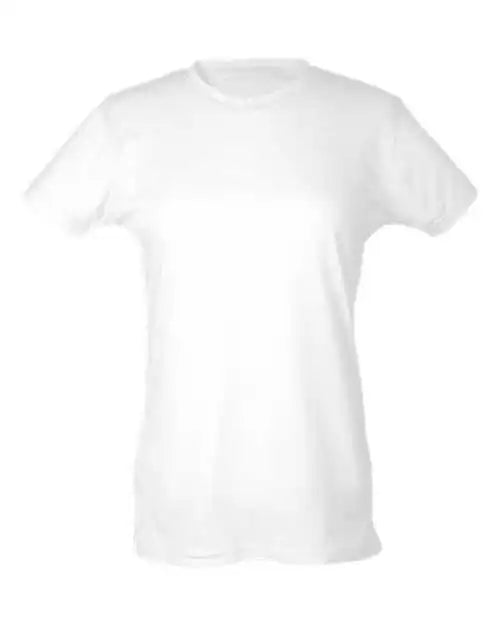 Tultex 240 Women’s Poly Rich Slim Fit t Shirt White