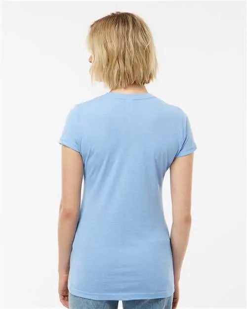 Tultex 240m Women’s Poly-rich T-shirt - 240 - Heather Athletic Blue