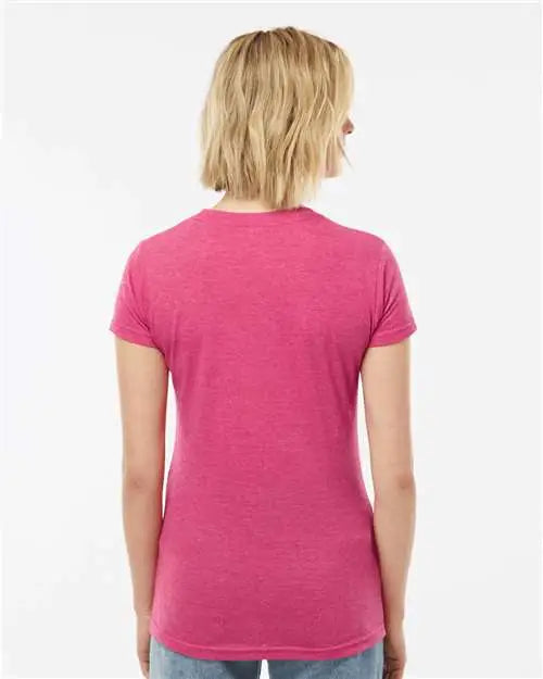 Tultex 240m Women’s Poly-rich T-shirt - 240 - Heather Fuchsia