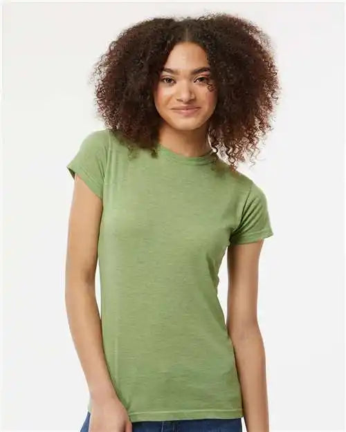 Tultex 240m Women’s Poly-rich T-shirt - 240 - Heather Green