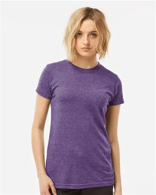 Tultex 240m Women’s Poly-rich T-shirt - 240 - Heather Purple