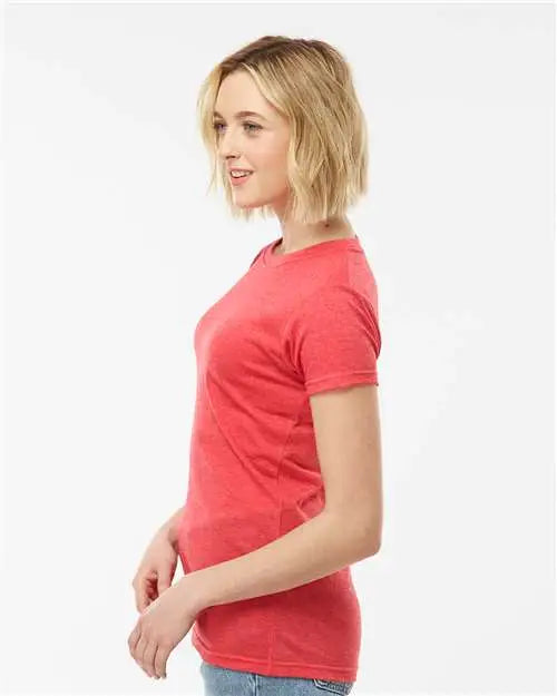 Tultex 240m Women’s Poly-rich T-shirt - 240 - Heather Red