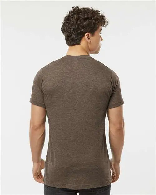 Tultex 241 Poly-rich T-shirt - Heather Brown