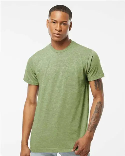 Tultex 241 Poly-rich T-shirt - Heather Green