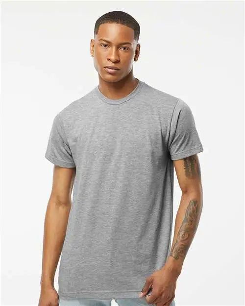 Tultex 241 Poly-rich T-shirt - Heather Grey