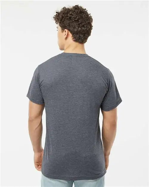 Tultex 241 Poly-rich T-shirt - Heather Navy