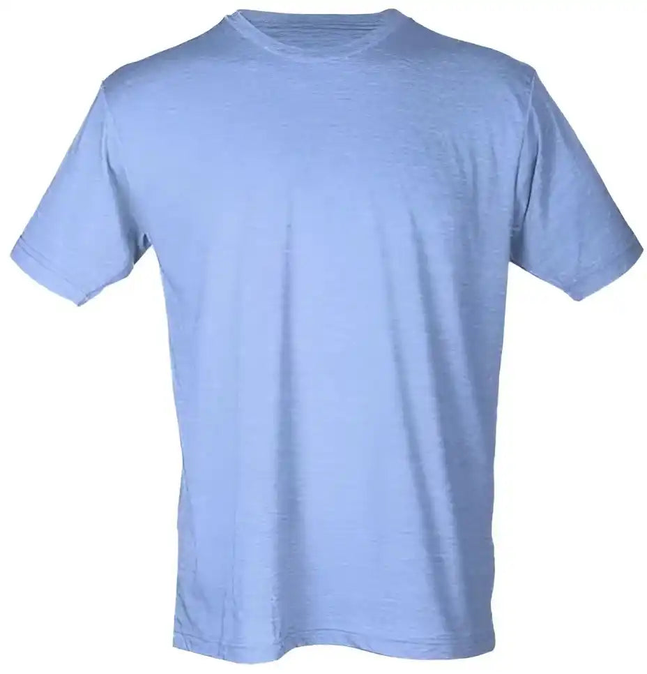 Tultex 241 Unisex Poly Rich t Shirt Heather Athletic Blue