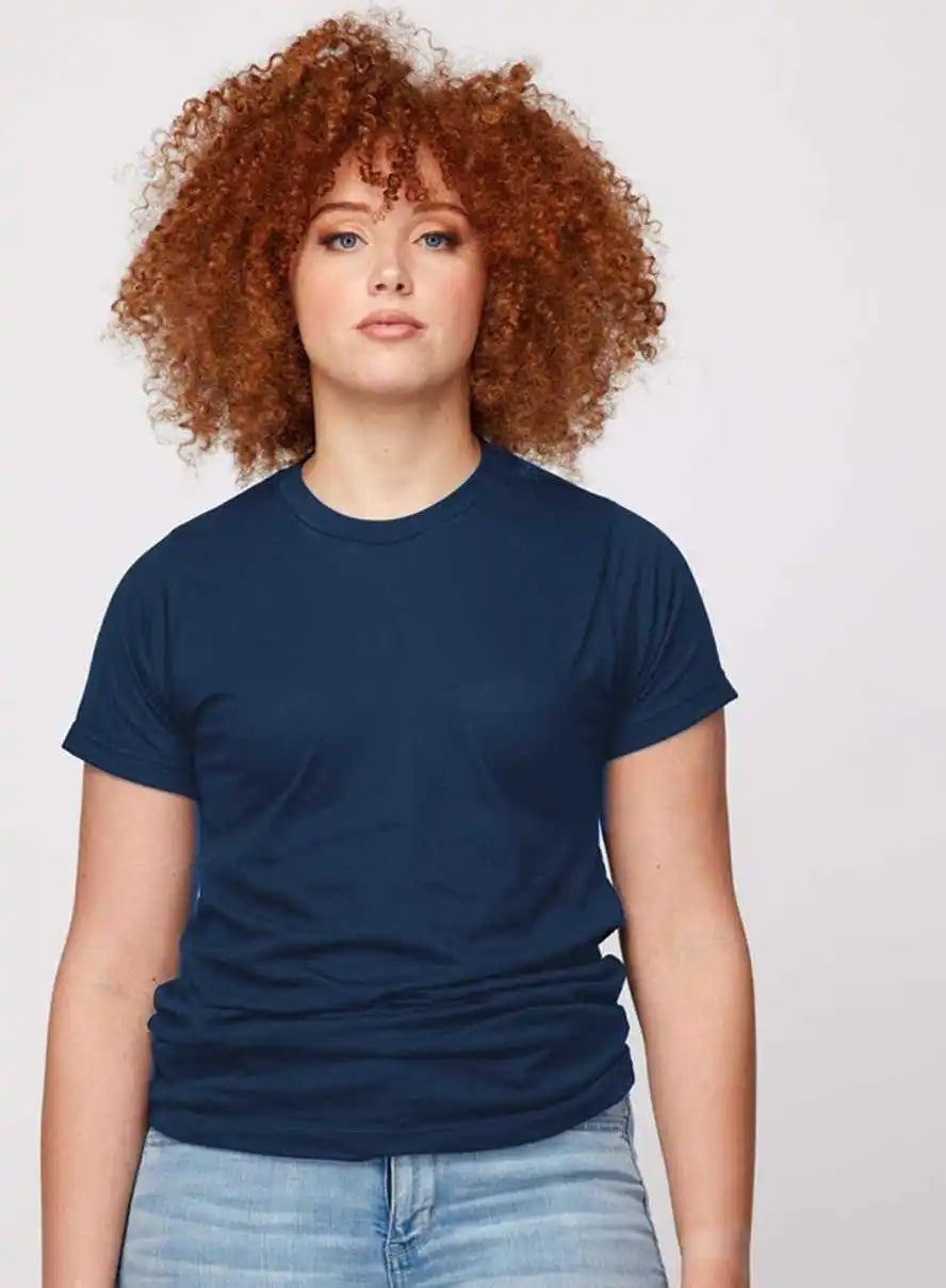 Tultex 241 Unisex Poly Rich t Shirt Navy