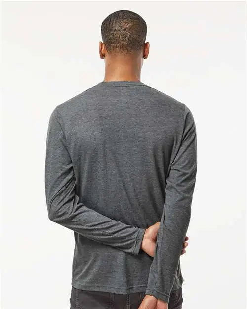 Tultex 242 Poly-rich Long Sleeve T-shirt - Heather Charcoal