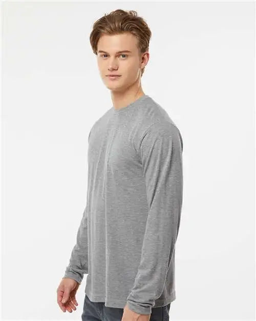 Tultex 242 Poly-rich Long Sleeve T-shirt - Heather Grey