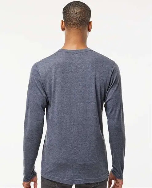 Tultex 242 Poly-rich Long Sleeve T-shirt - Heather Navy
