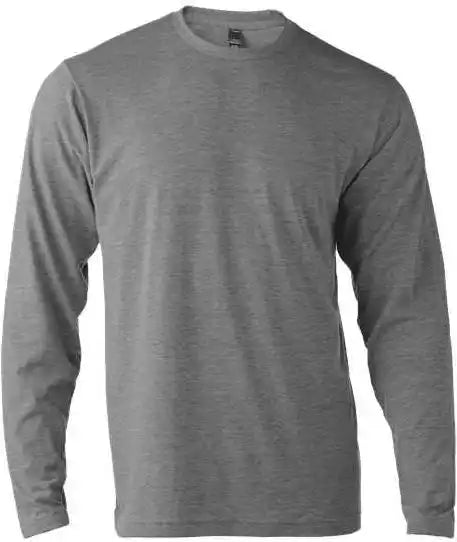 Tultex 242 Unisex Poly Rich Long Sleeve t Shirt Heather Grey