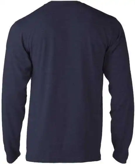 Tultex 242 Unisex Poly Rich Long Sleeve t Shirt Heather Navy