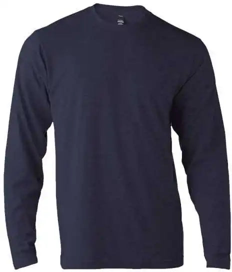 Tultex 242 Unisex Poly Rich Long Sleeve t Shirt Heather Navy