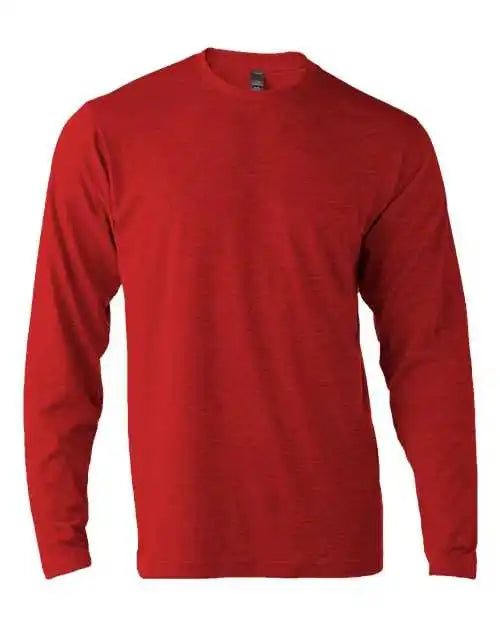 Tultex 242 Unisex Poly Rich Long Sleeve t Shirt Heather Red