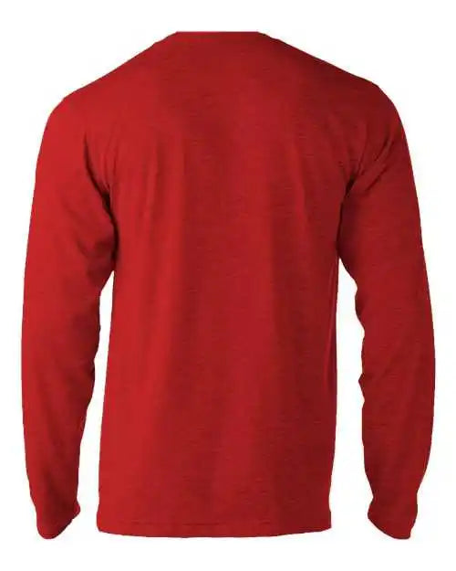 Tultex 242 Unisex Poly Rich Long Sleeve t Shirt Heather Red