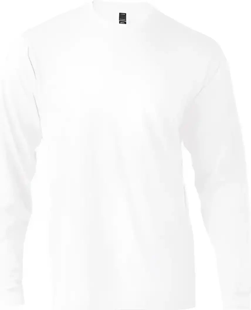 Tultex 242 Unisex Poly Rich Long Sleeve t Shirt White