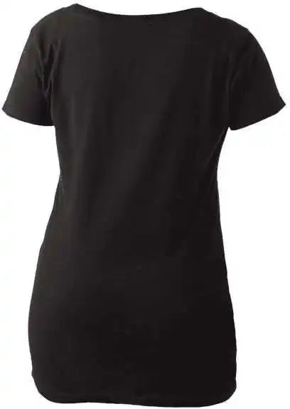 Tultex 243 Women’s Poly Rich Scoop Neck t Shirt Black