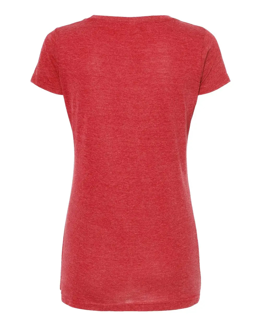 Tultex 243m Women’s Poly-rich Scoop Neck T-shirt - 243 - Heather Red