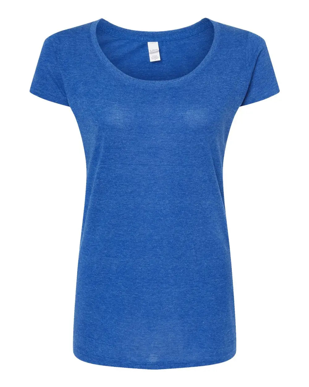 Tultex 243m Women’s Poly-rich Scoop Neck T-shirt - 243 - Heather Royal - Ladies Xs