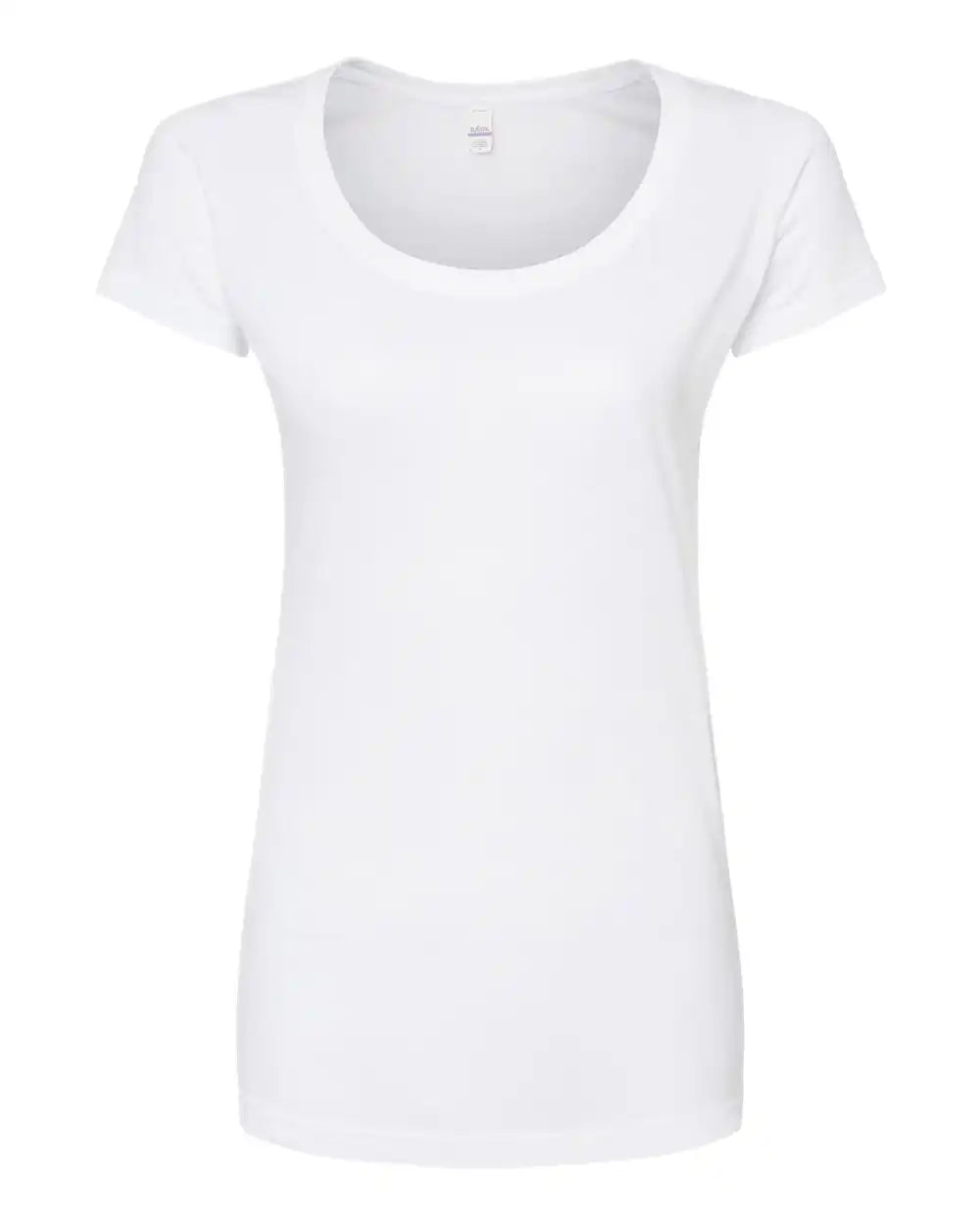Tultex 243m Women’s Poly-rich Scoop Neck T-shirt - 243 - White - Xs