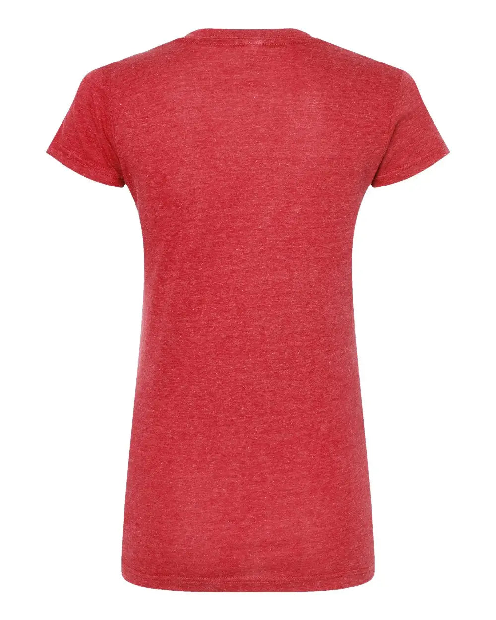 Tultex 244m Women’s Poly-rich V-neck T-shirt - 244 - Heather Red