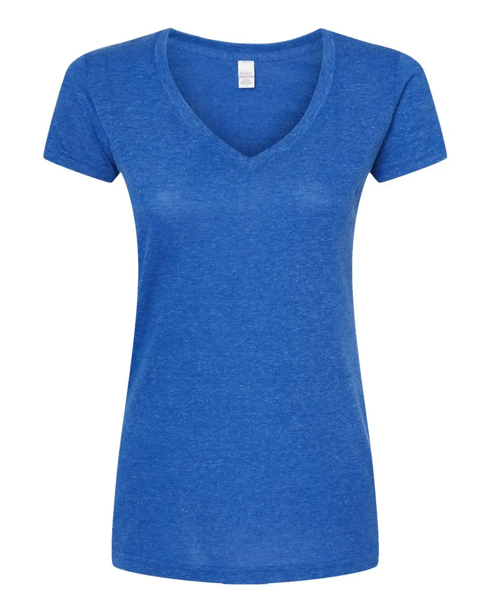 Tultex 244m Women’s Poly-rich V-neck T-shirt - 244 - Heather Royal