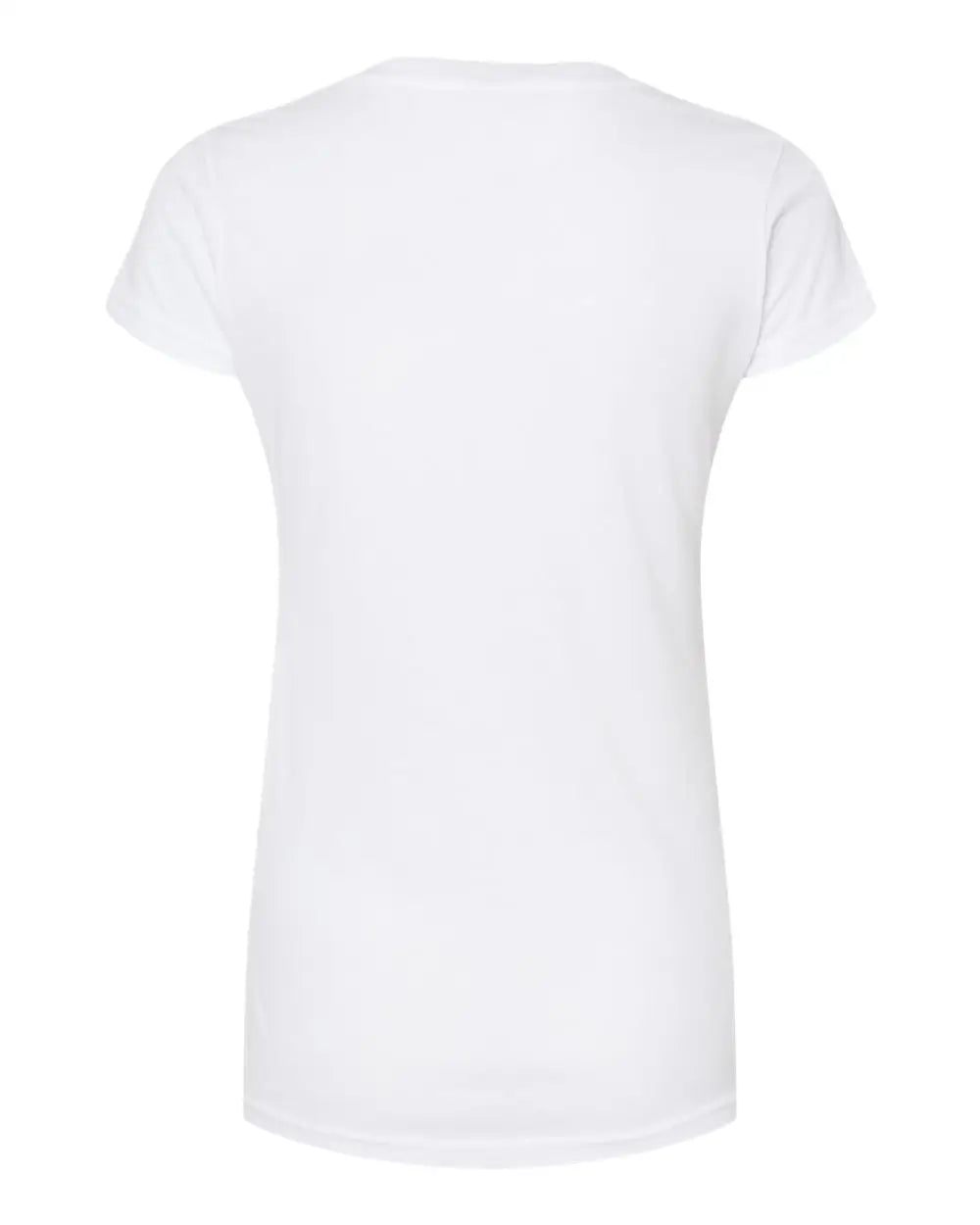 Tultex 244m Women’s Poly-rich V-neck T-shirt - 244 - White - Ladies Xs