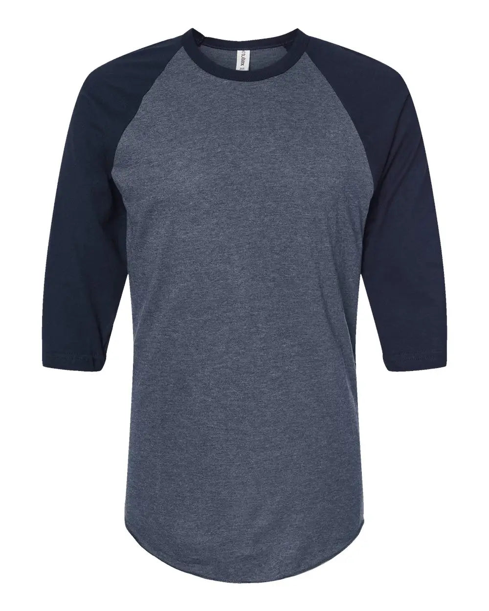 Tultex 245 Fine Jersey Raglan T-shirt - Heather Denim Navy