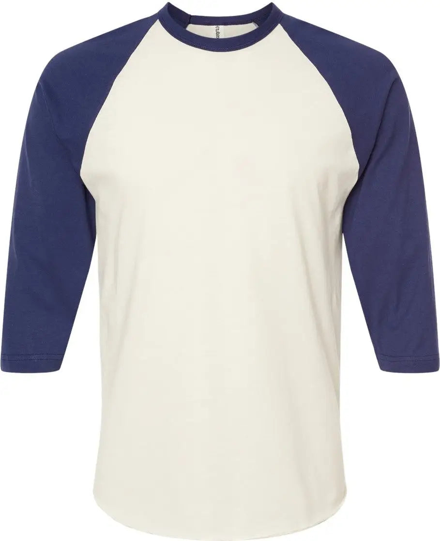 Tultex 245 Fine Jersey Raglan T-shirt - Vintage White Inked India
