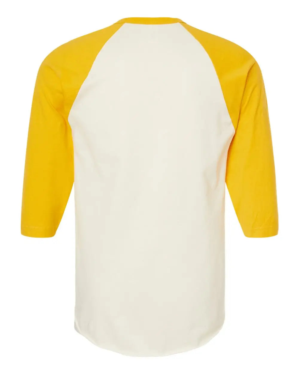 Tultex 245 Fine Jersey Raglan T-shirt - Vintage White Mellow Yellow
