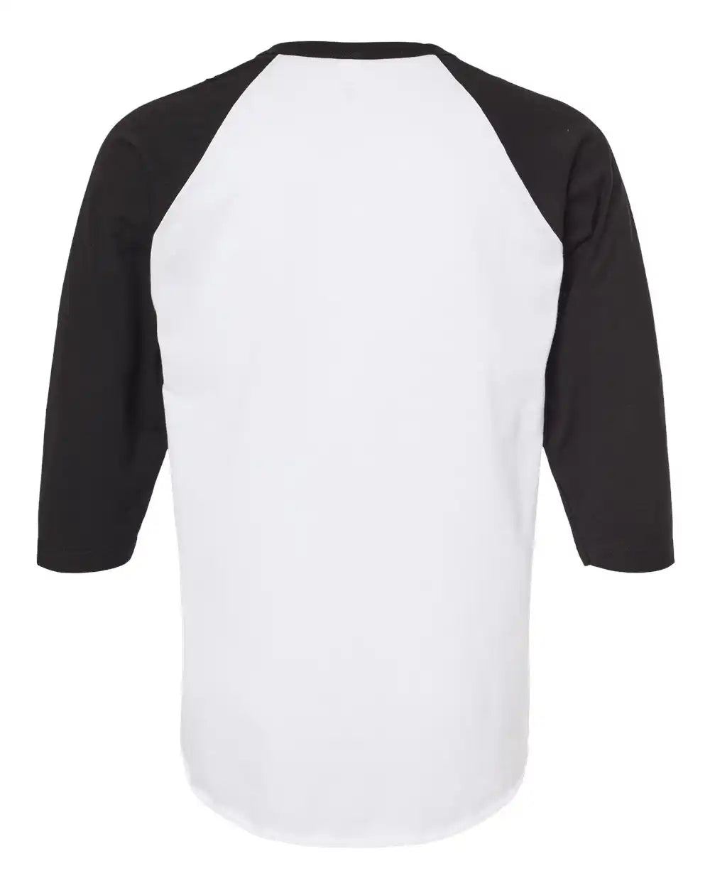 Tultex 245 Fine Jersey Raglan T-shirt - White Black - White/ / Xs