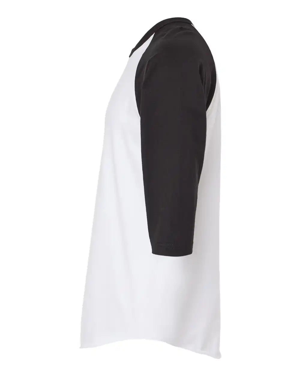 Tultex 245 Fine Jersey Raglan T-shirt - White Black
