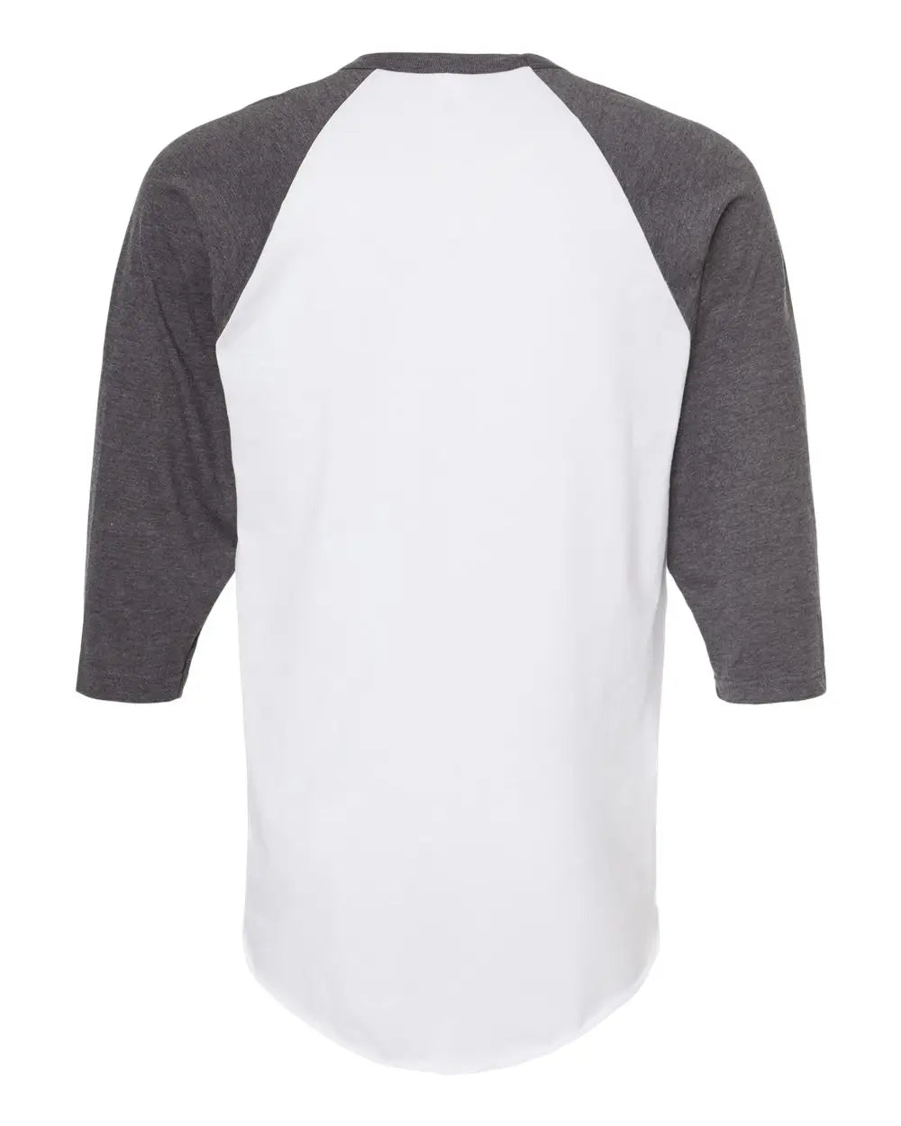 Tultex 245 Fine Jersey Raglan T-shirt - White Heather Charcoal