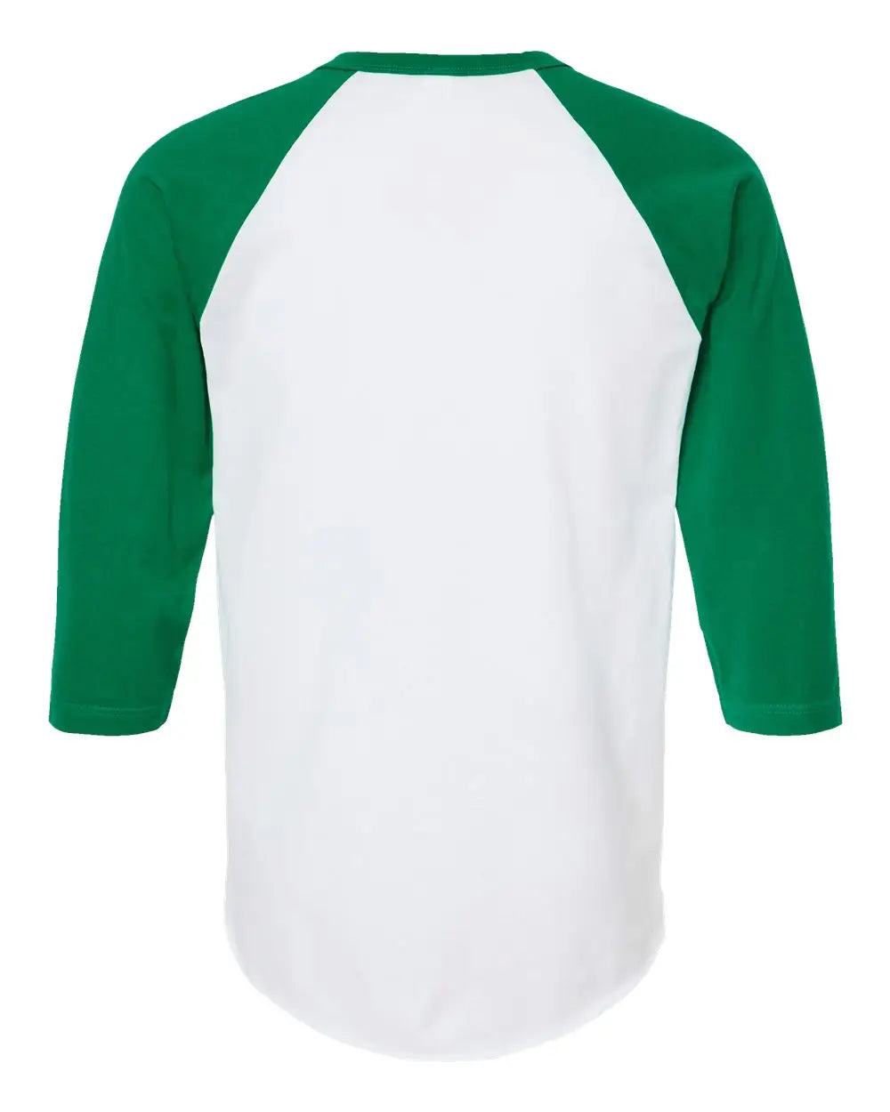 Tultex 245 Fine Jersey Raglan T-shirt - White Kelly
