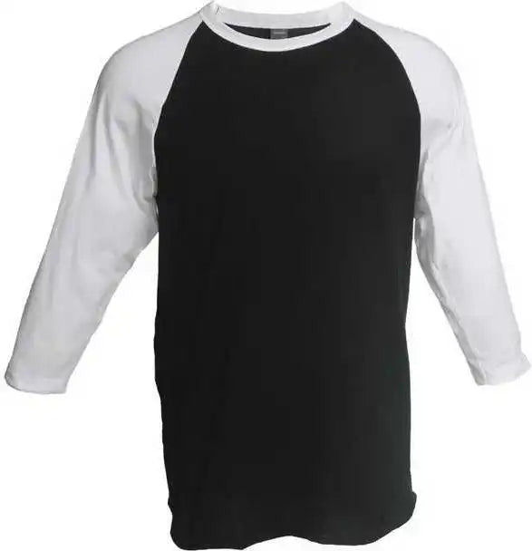 Tultex 245y Youth Raglan t Shirt Black White