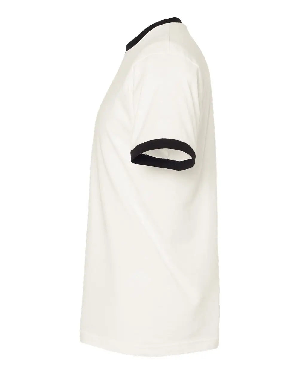 Tultex 246 Fine Jersey Ringer T-shirt - Vintage White Black