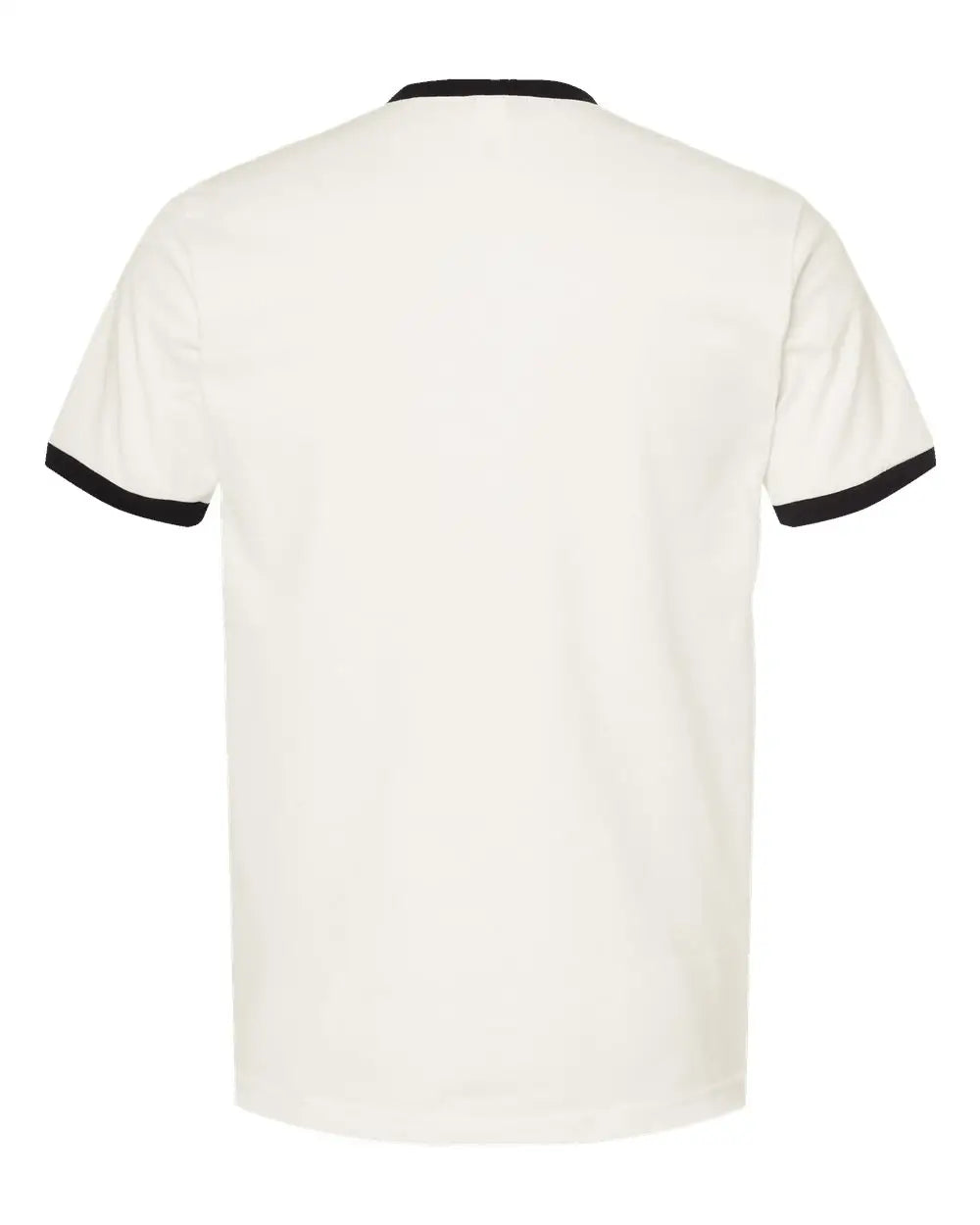 Tultex 246 Fine Jersey Ringer T-shirt - Vintage White Black