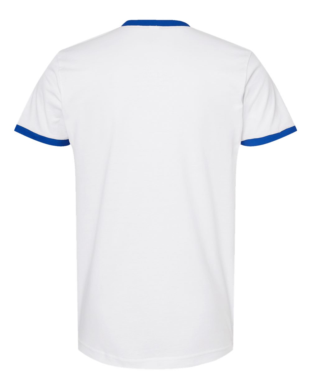 Tultex 246 Fine Jersey Ringer T-shirt - White Royal