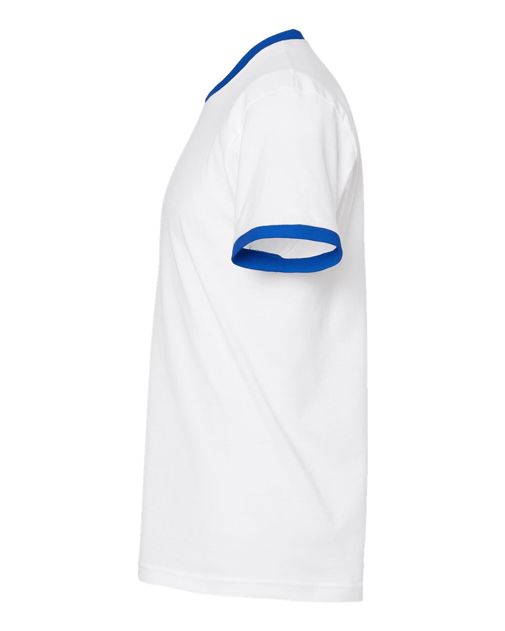 Tultex 246 Fine Jersey Ringer T-shirt - White Royal
