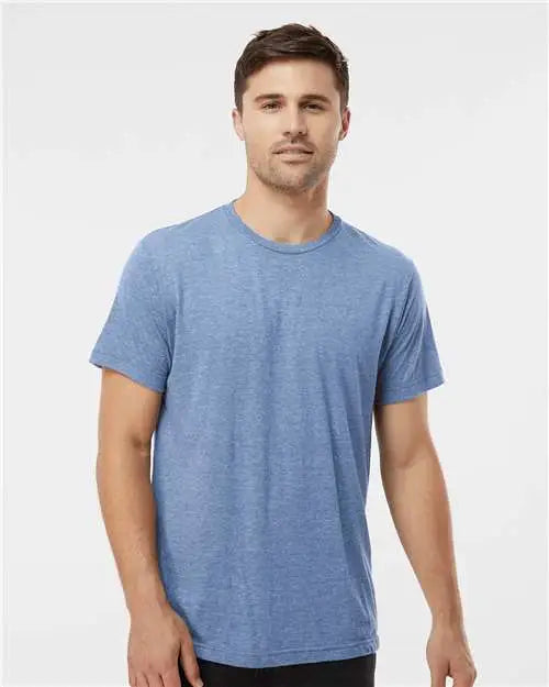 Tultex 254 Tri-blend T-shirt - Athletic Blue Tri Blend