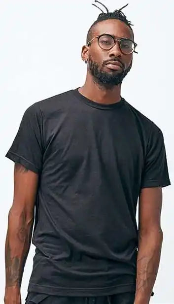 Tultex 254 Unisex Tri Blend t Shirt Solid Black