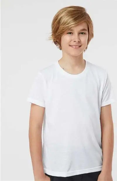 Tultex 265 Youth Poly-rich T-shirt - White