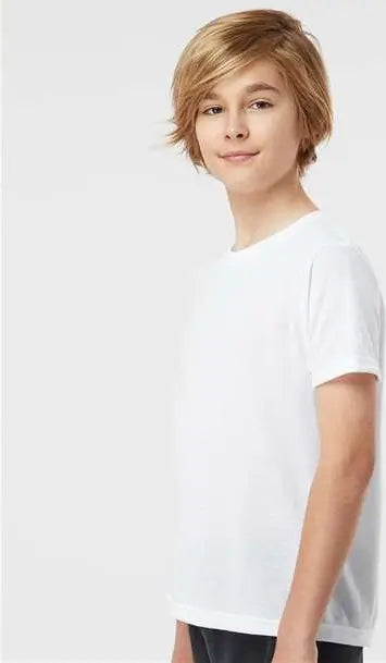 Tultex 265 Youth Poly-rich T-shirt - White