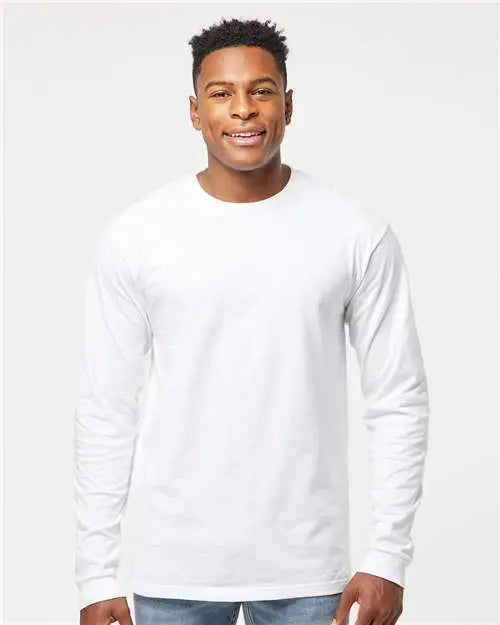 Tultex 291 Heavyweight Jersey Long Sleeve T-shirt - White