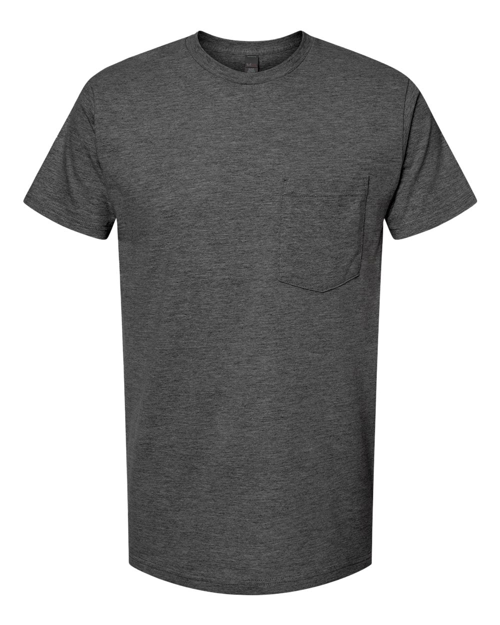 Tultex 293 Heavyweight Jersey Pocket T-shirt - Heather Charcoal