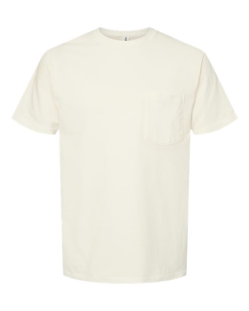 Tultex 293 Heavyweight Jersey Pocket T-shirt - Natural