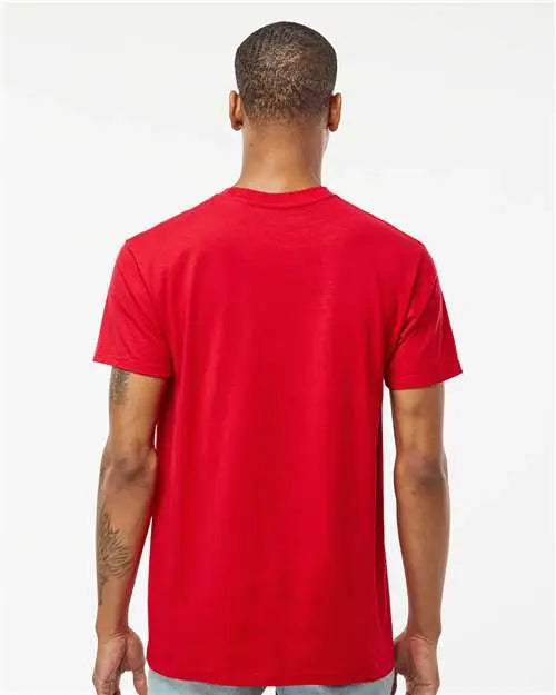 Tultex 293 Heavyweight Jersey Pocket T-shirt - Red