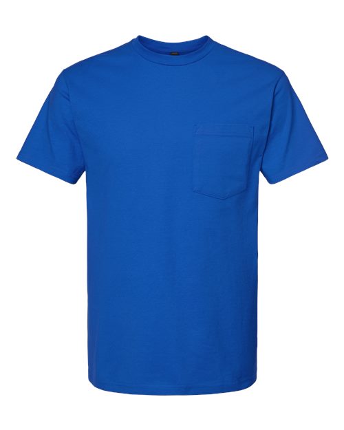 Tultex 293 Heavyweight Jersey Pocket T-shirt - Royal