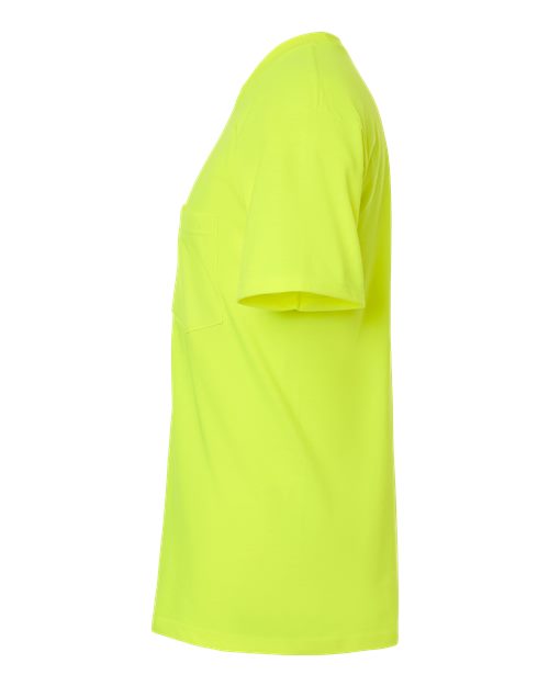 Tultex 293 Heavyweight Jersey Pocket T-shirt - Safety Green